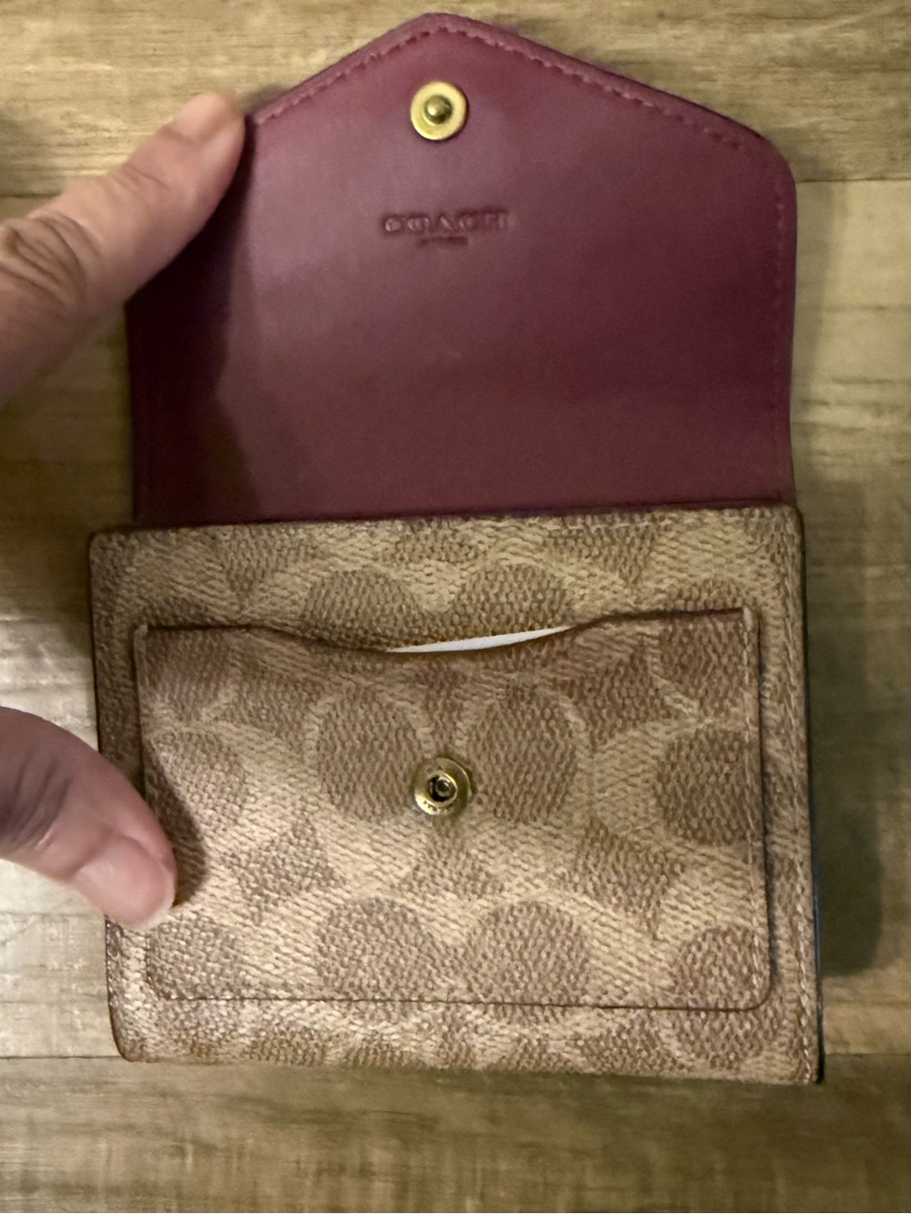 Coach Wyn Small Wallet in Colorblock Signature Canvas - Picture 10 of 12